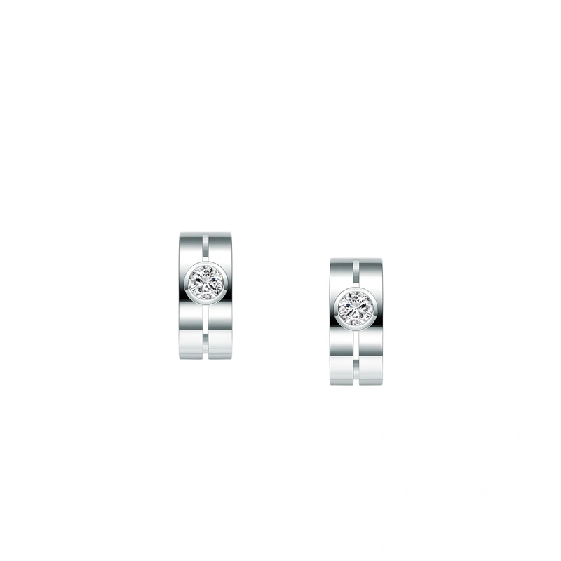 18K/750 White Gold diamond earrings