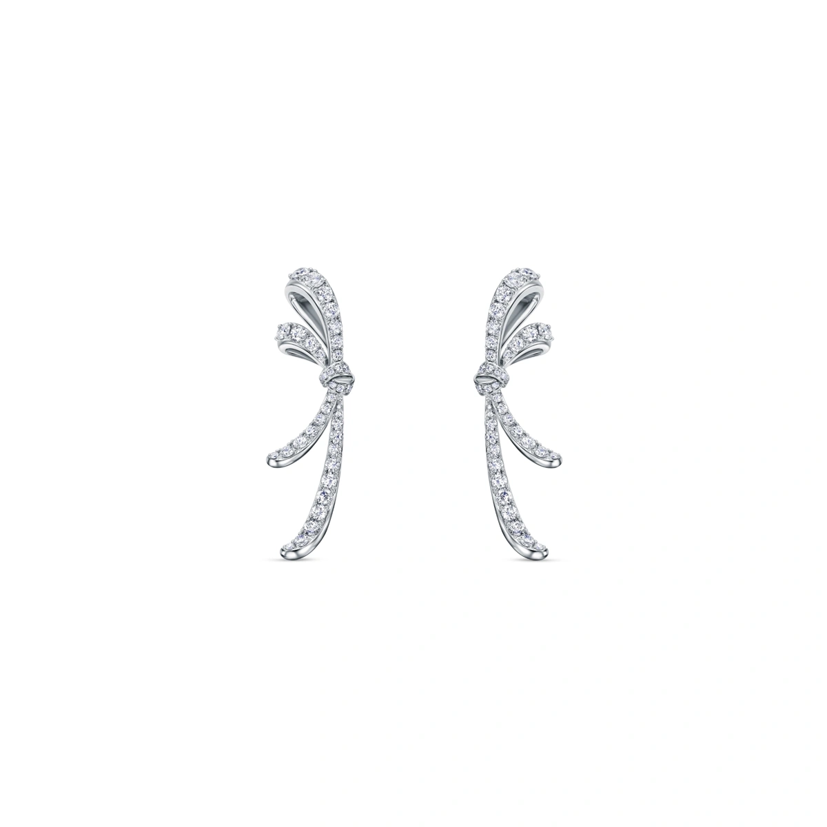 18K/750 White Gold diamond earrings