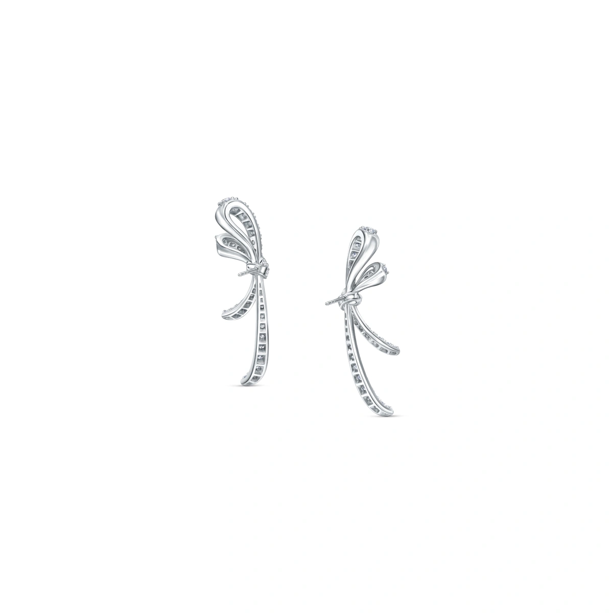 18K/750 White Gold diamond earrings