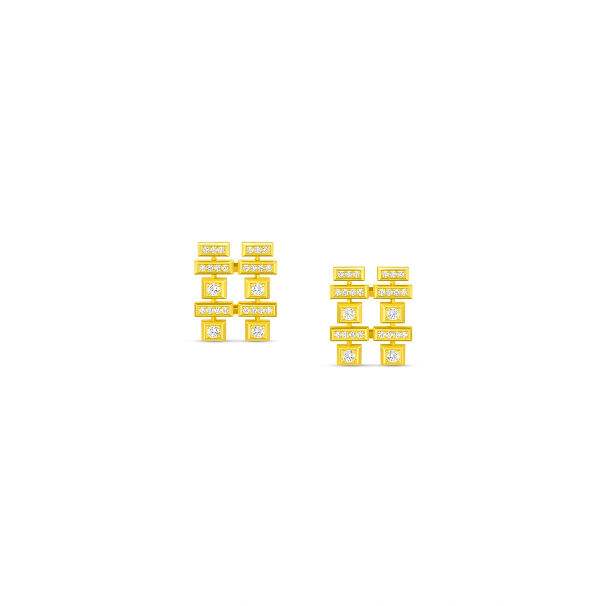18K/750 Yellow Gold diamond earrings