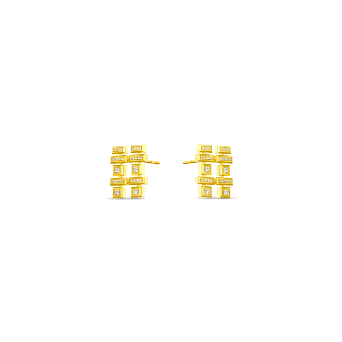 18K/750 Yellow Gold diamond earrings