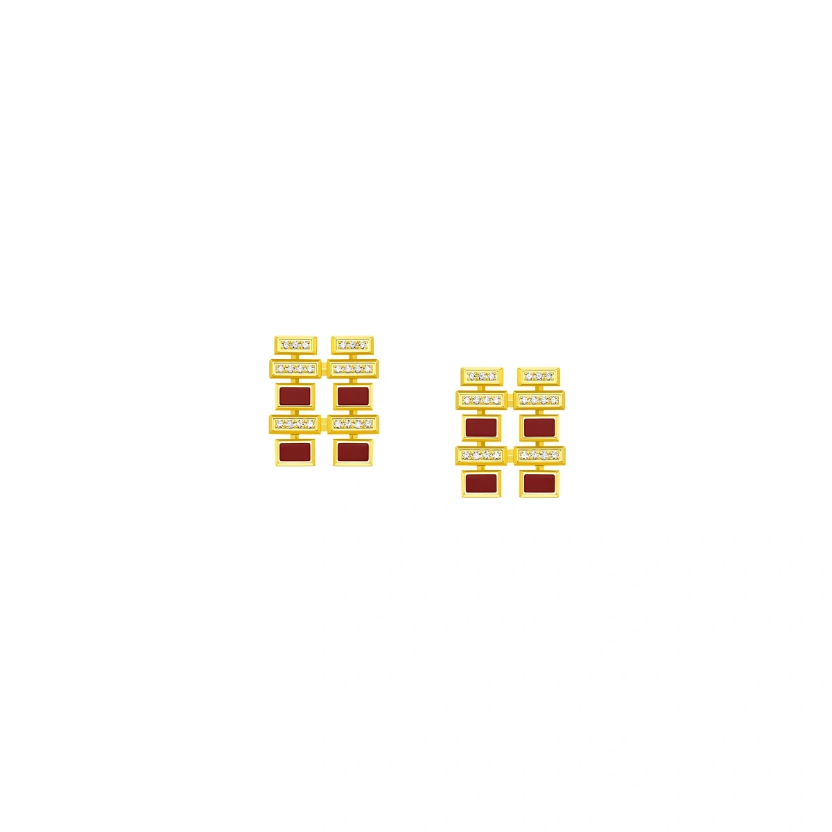 18K/750 Yellow Gold diamond earrings