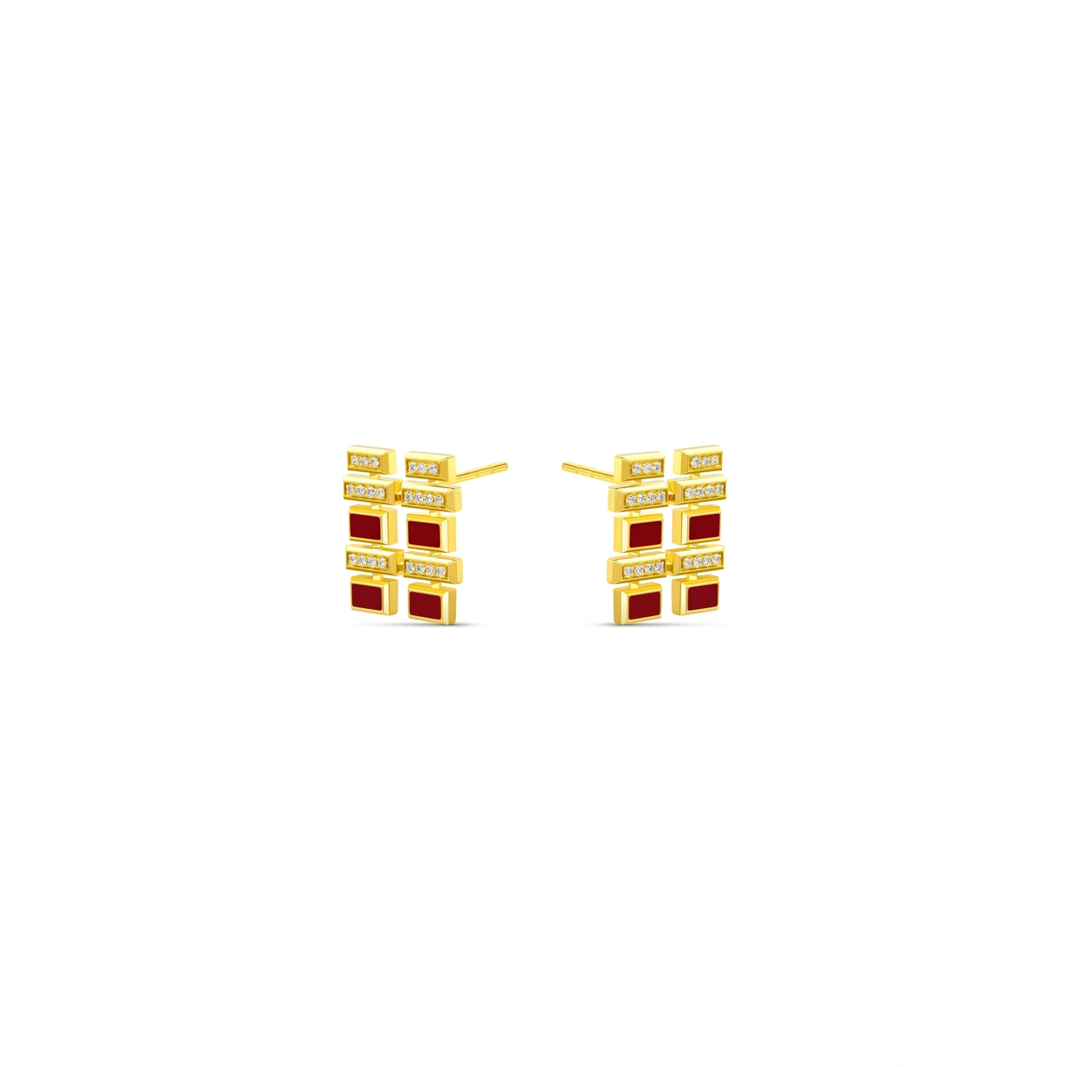 18K/750 Yellow Gold diamond earrings