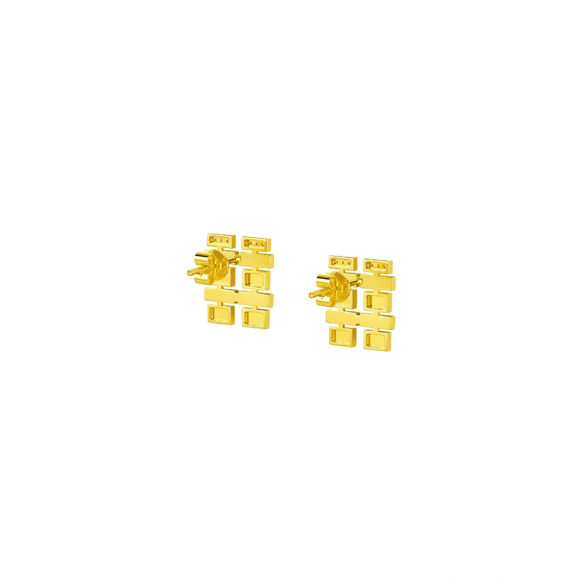 18K/750 Yellow Gold diamond earrings