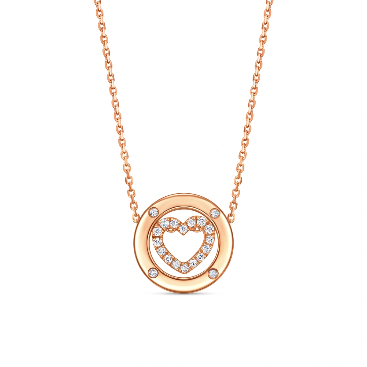 18K/750 Rose Gold diamond necklace