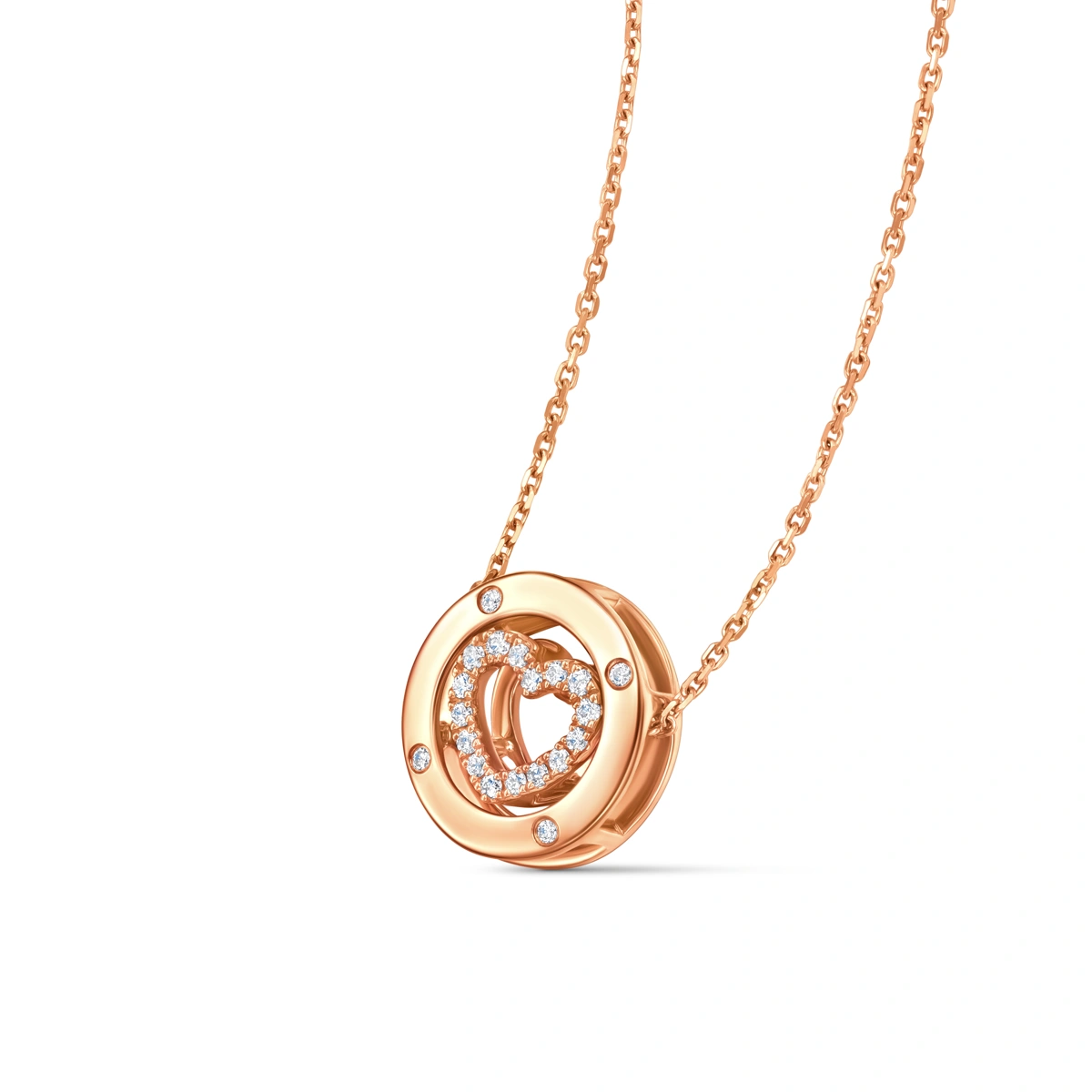 18K/750 Rose Gold diamond necklace