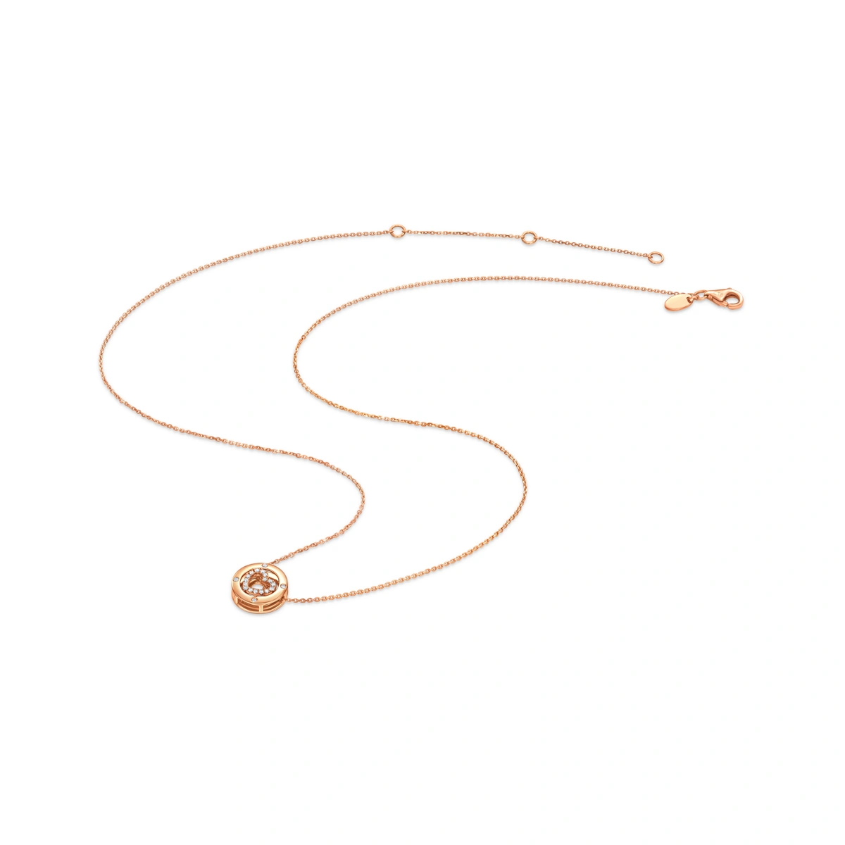 18K/750 Rose Gold diamond necklace