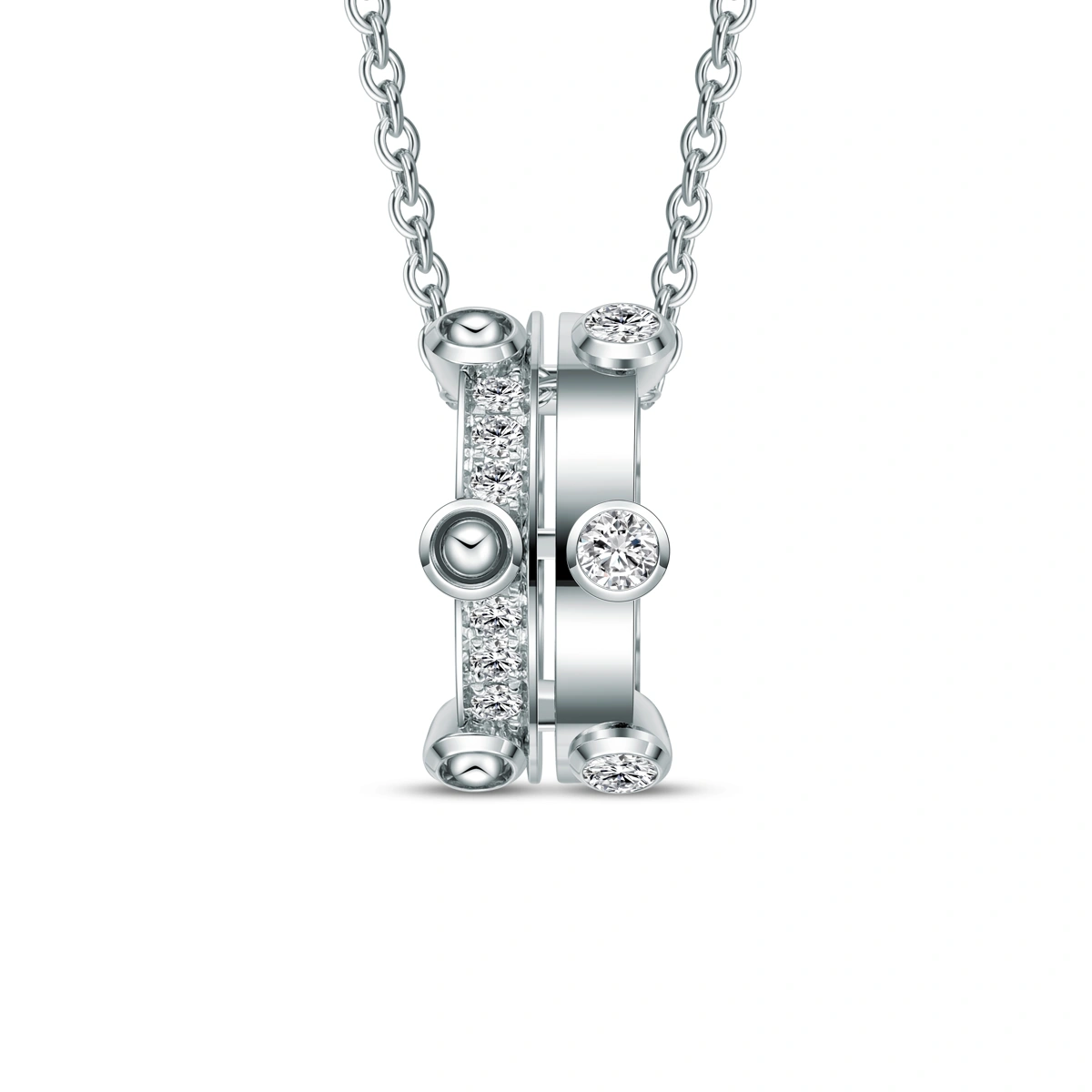 18K/750 White Gold diamond necklace
