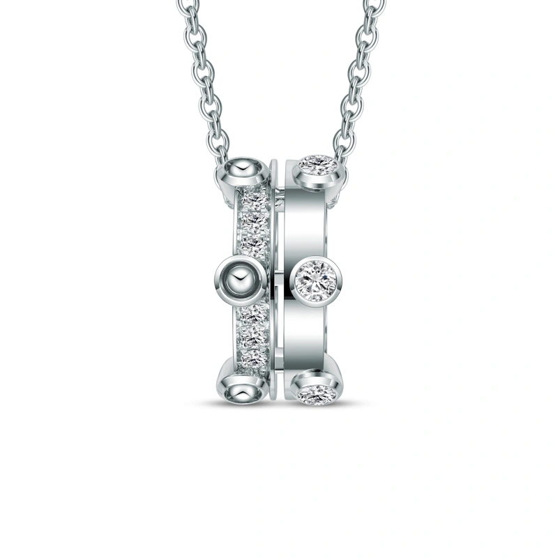 18K/750 White Gold diamond necklace