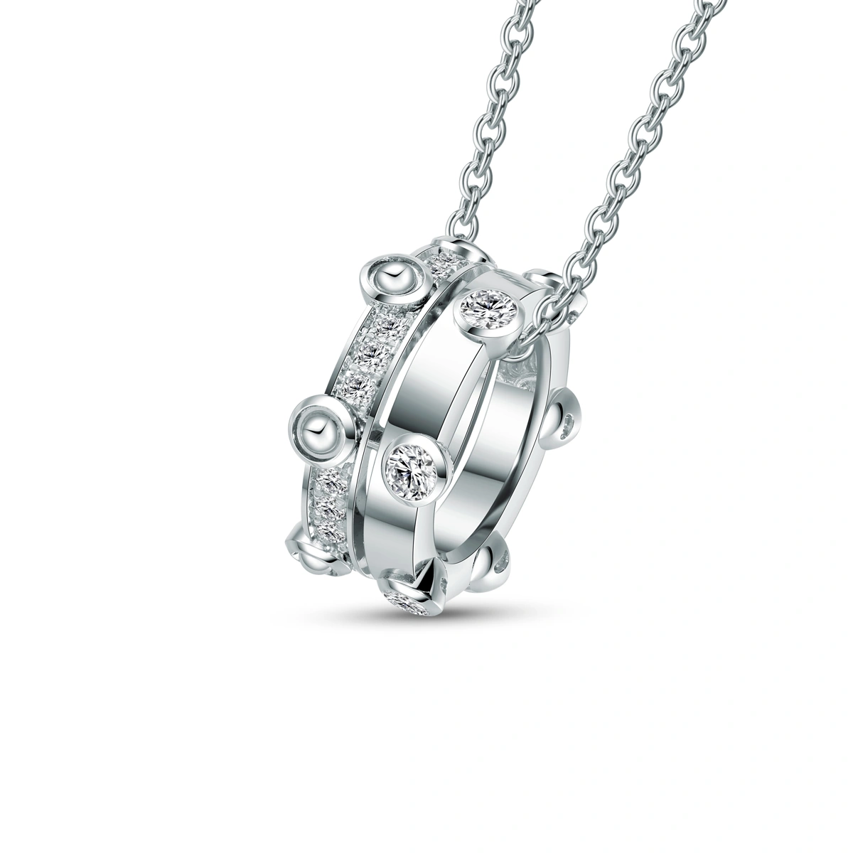 18K/750 White Gold diamond necklace