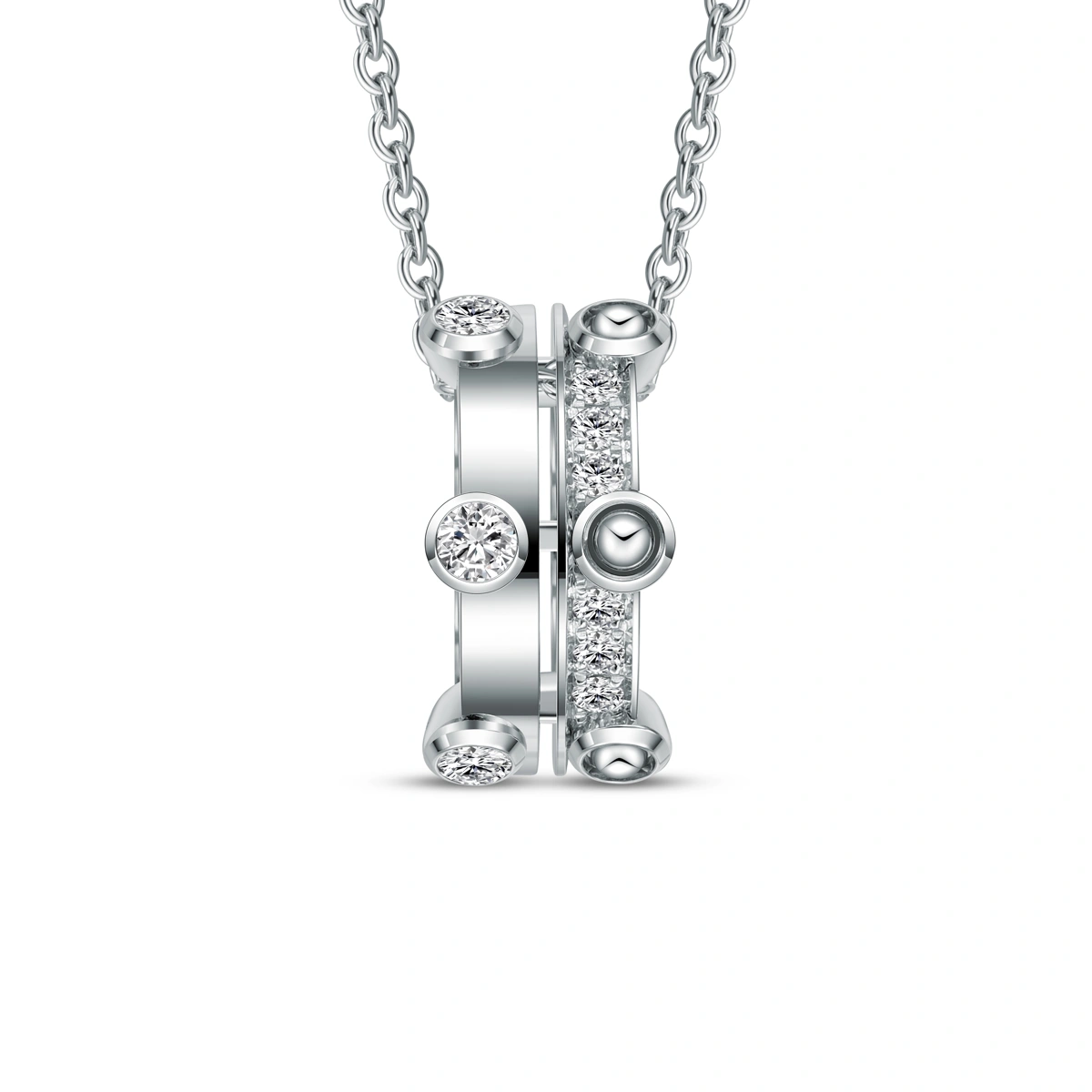 18K/750 White Gold diamond necklace