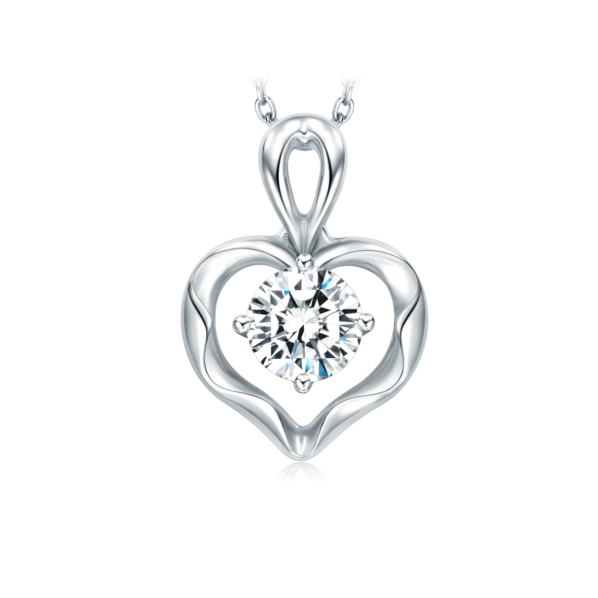 18K/750 White Gold diamond pendant