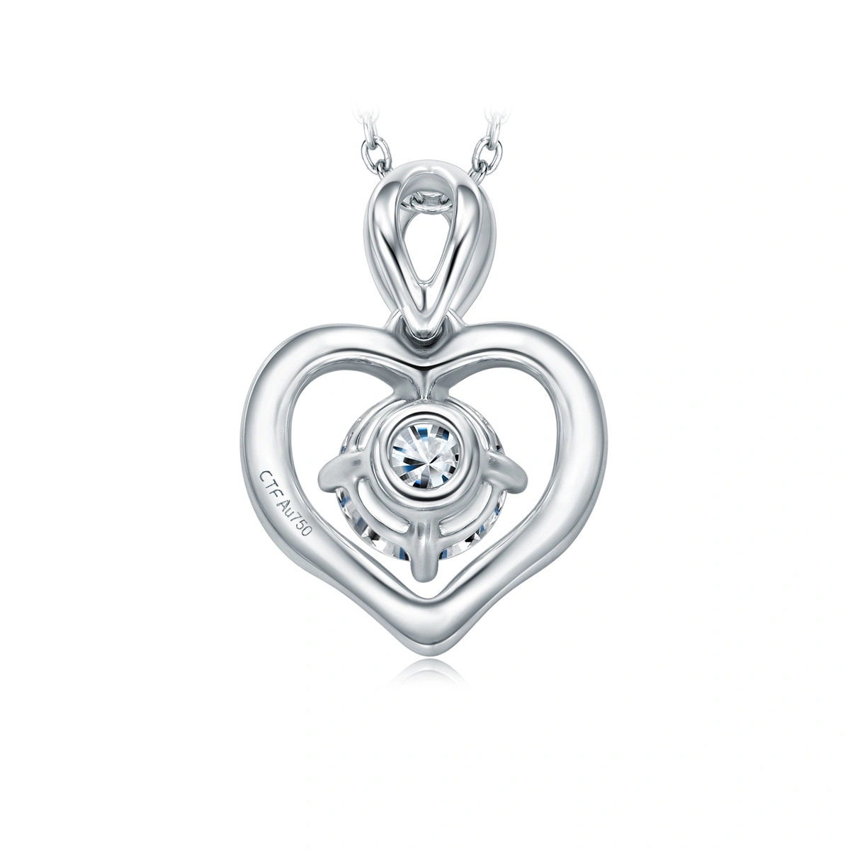 18K/750 White Gold diamond pendant