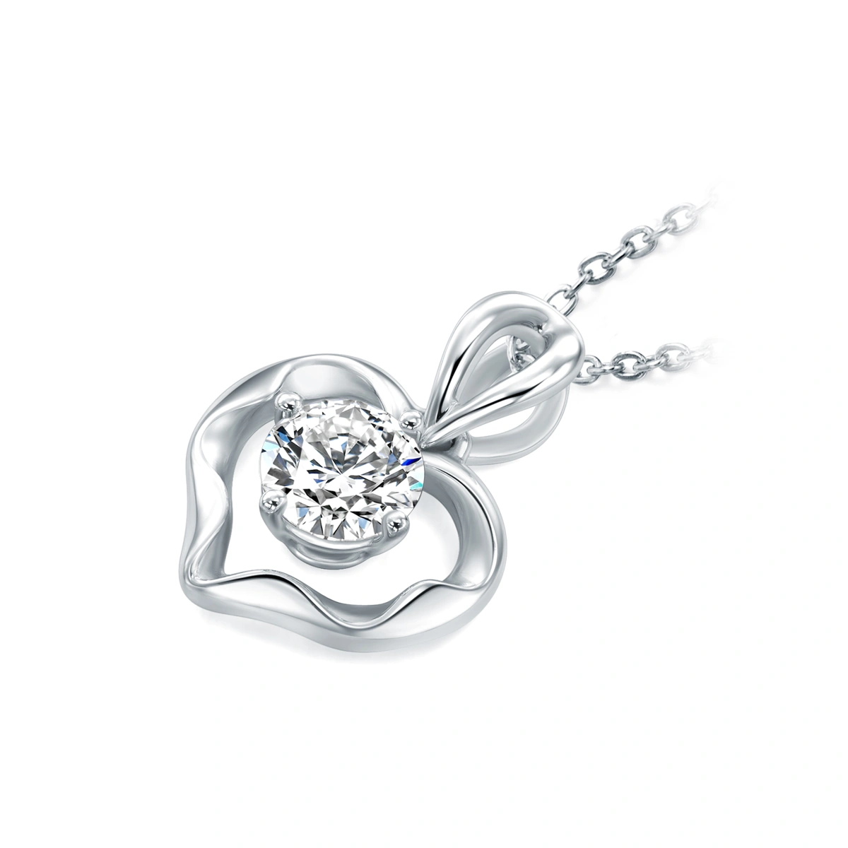 18K/750 White Gold diamond pendant