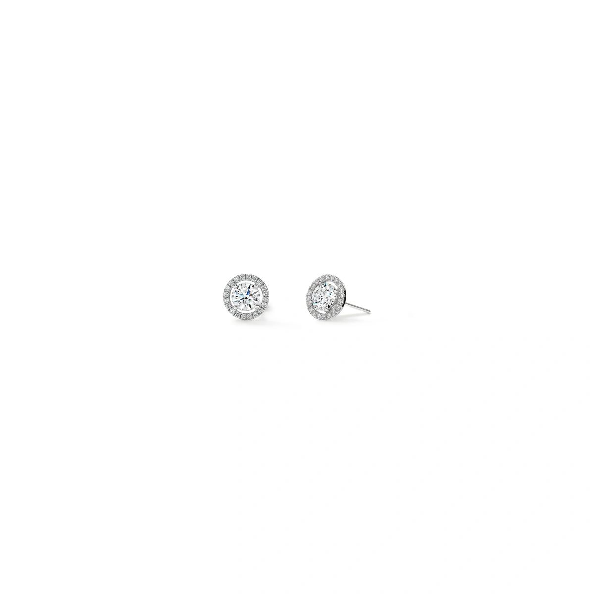 Pt950 Platinum diamond earrings