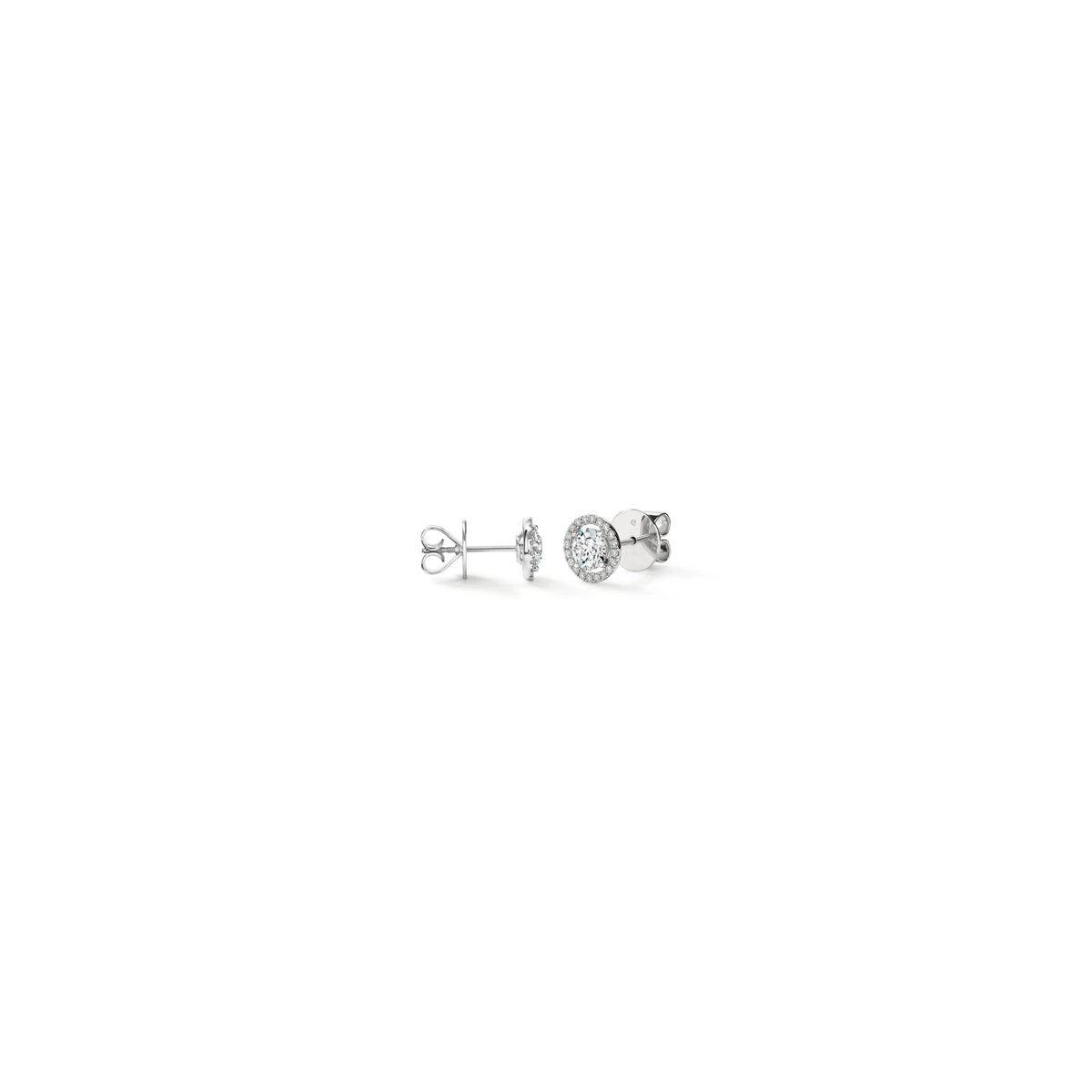Pt950 Platinum diamond earrings
