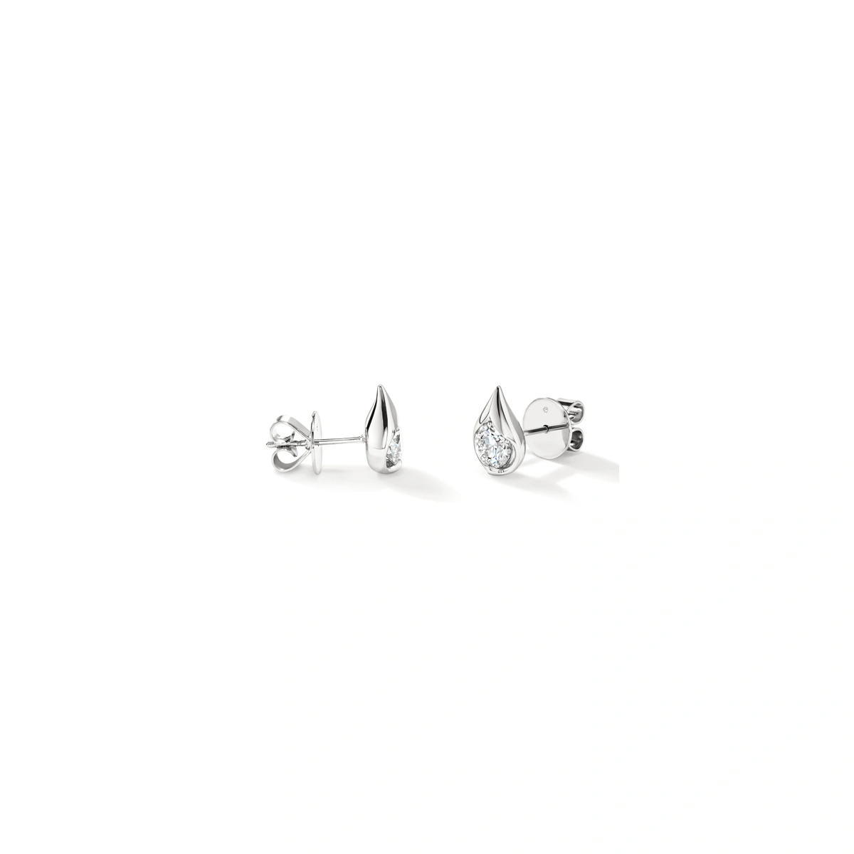 18K/750 White Gold diamond earrings