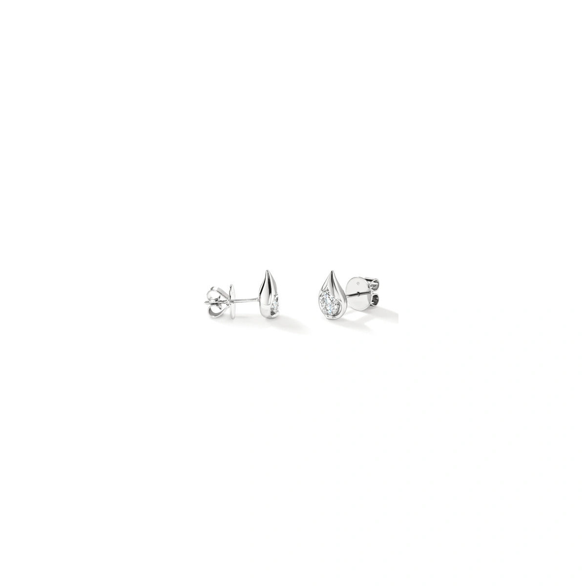 18K/750 White Gold diamond earrings