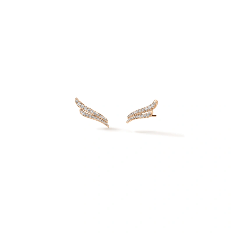 18K/750 Rose Gold diamond earrings