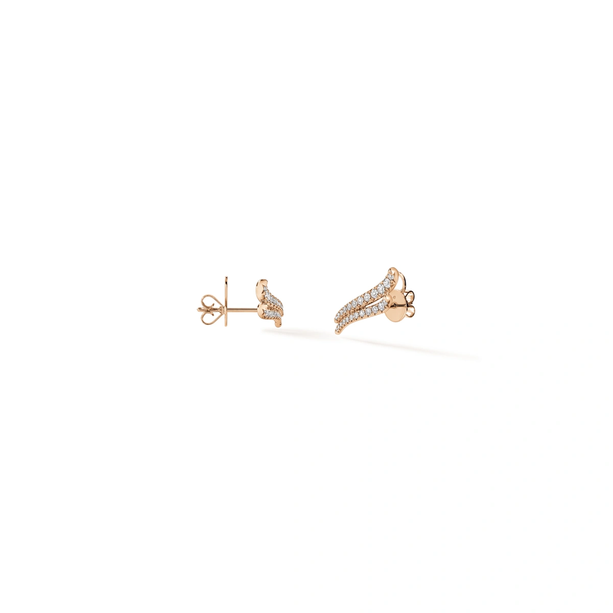 18K/750 Rose Gold diamond earrings