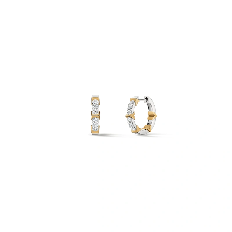18K/750 Yellow-White Gold diamond earrings