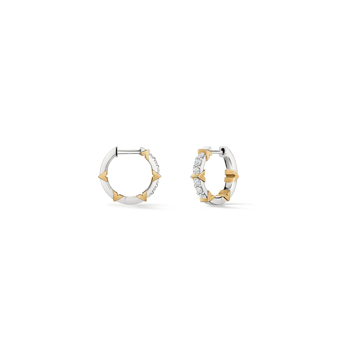 18K/750 Yellow-White Gold diamond earrings