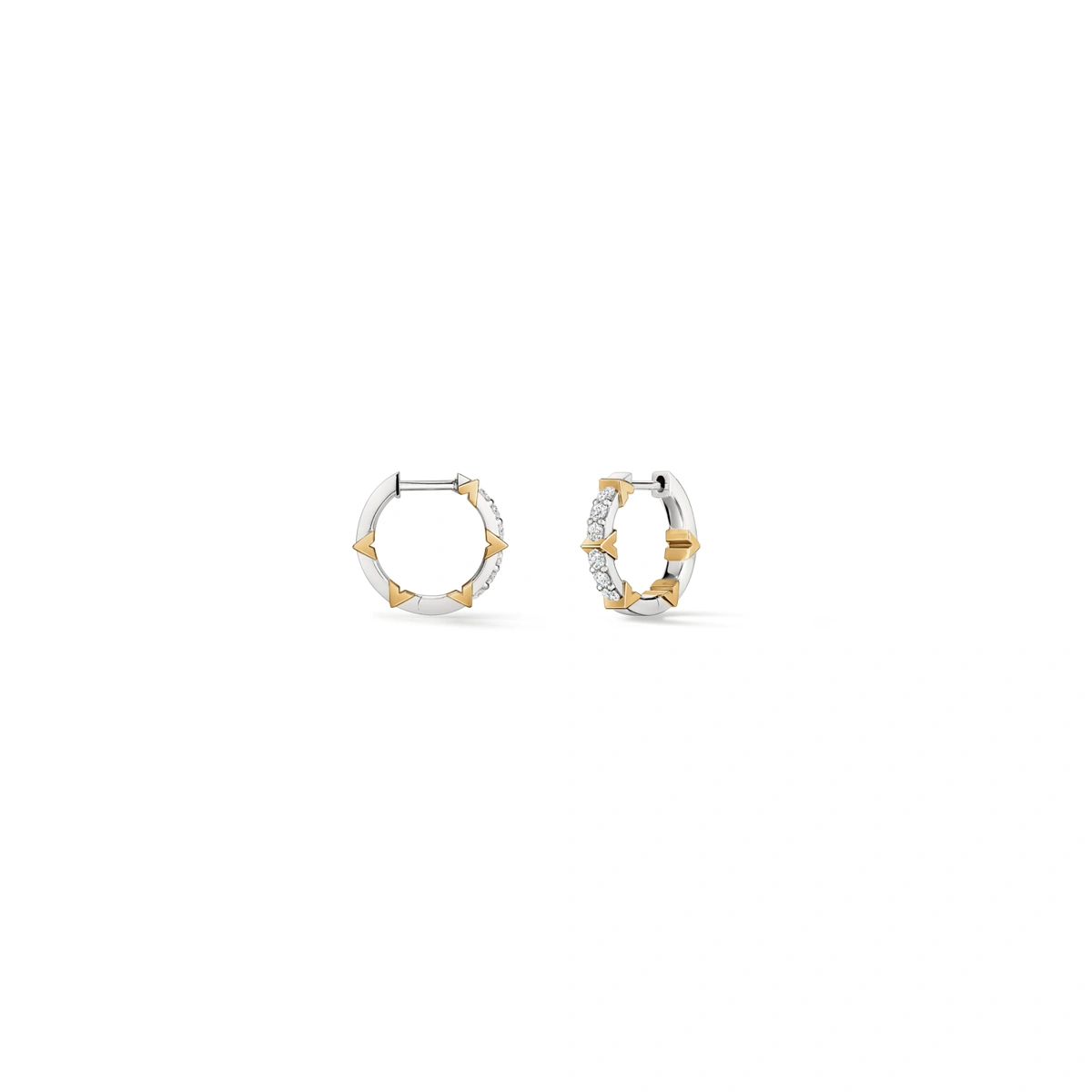 18K/750 Yellow-White Gold diamond earrings