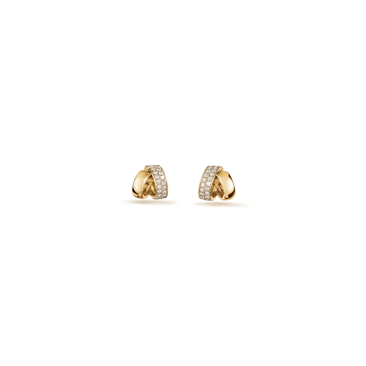 18K/750 Yellow Gold diamond earrings
