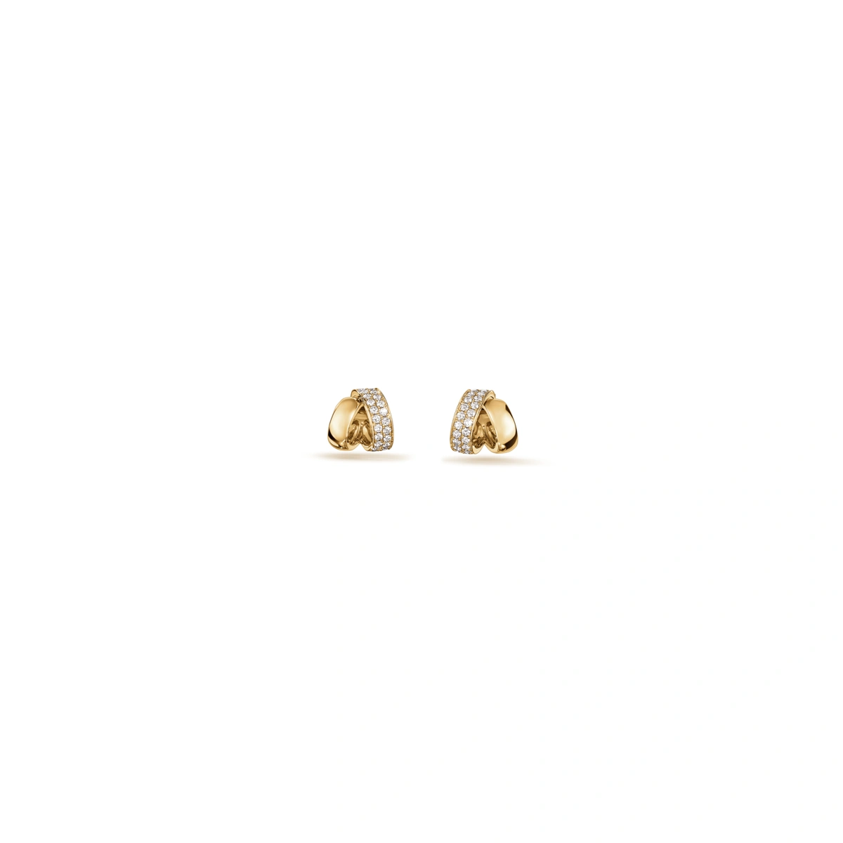18K/750 Yellow Gold diamond earrings