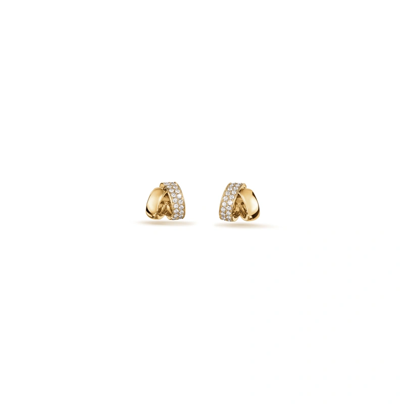 18K/750 Yellow Gold diamond earrings