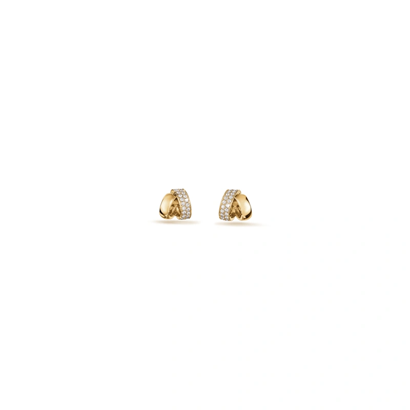 18K/750 Yellow Gold diamond earrings