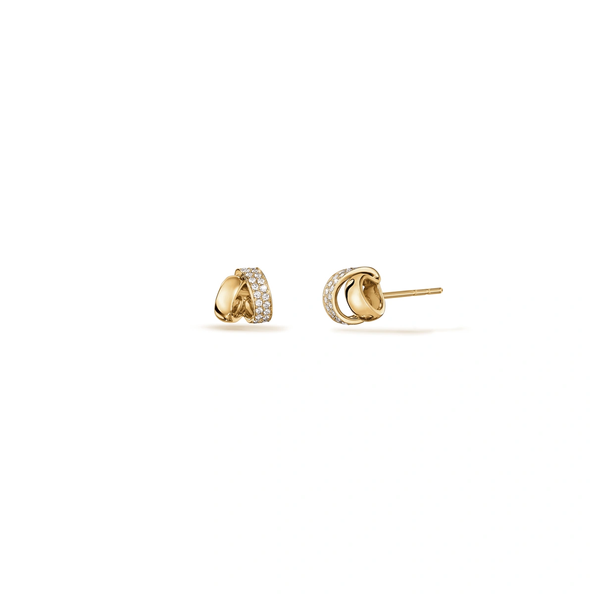 18K/750 Yellow Gold diamond earrings