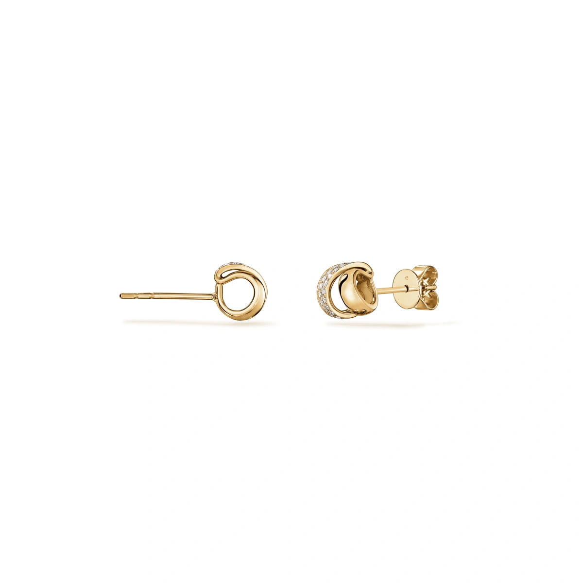 18K/750 Yellow Gold diamond earrings