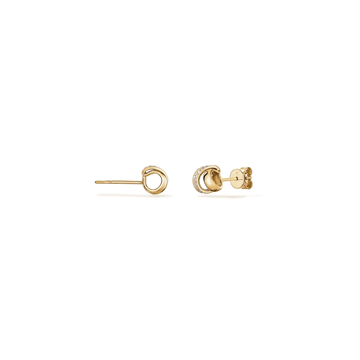 18K/750 Yellow Gold diamond earrings