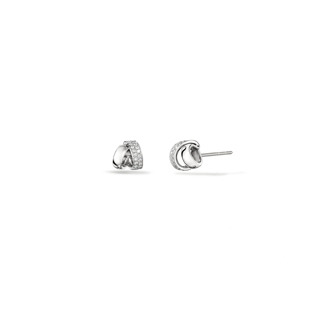 18K/750 White Gold diamond earrings