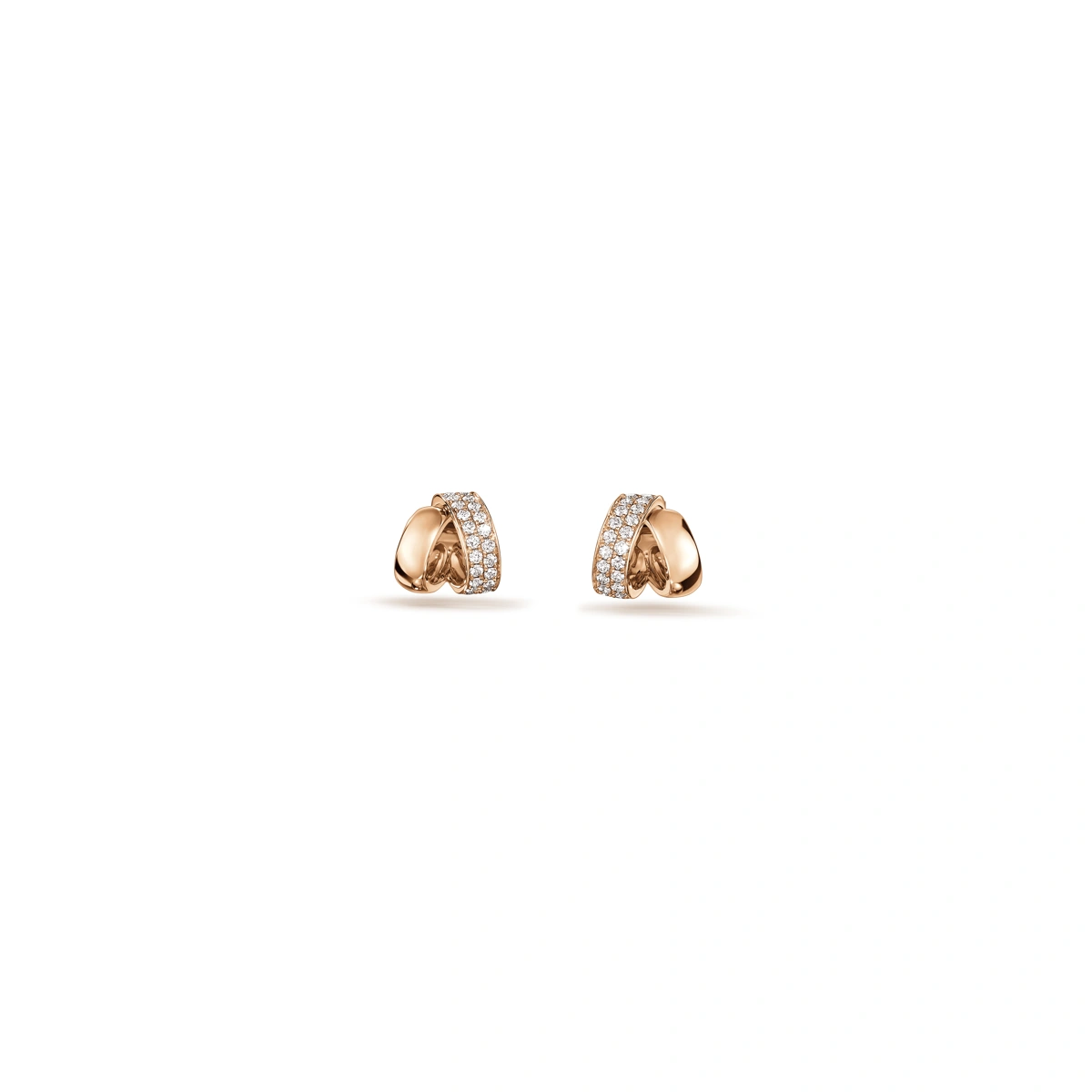 18K/750 Rose Gold diamond earrings