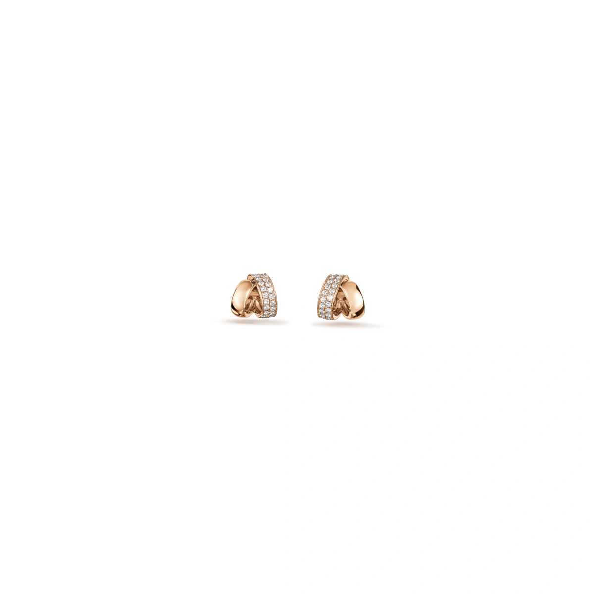18K/750 Rose Gold diamond earrings