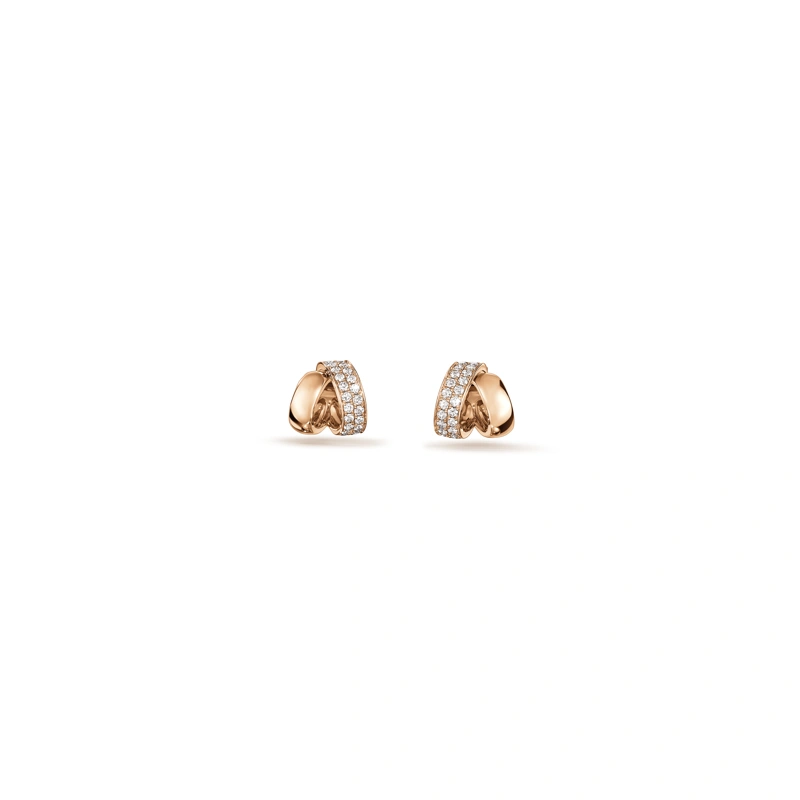 18K/750 Rose Gold diamond earrings
