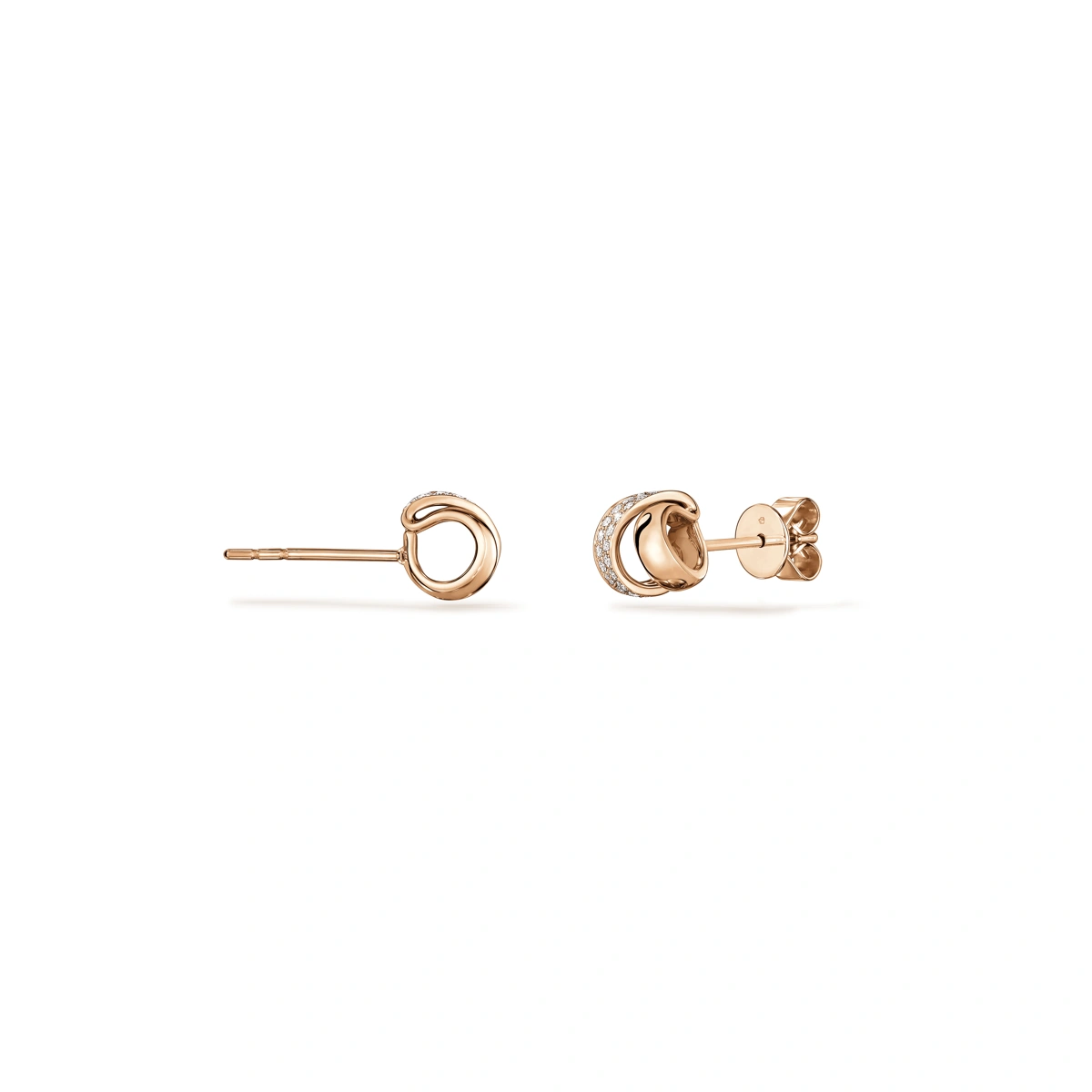 18K/750 Rose Gold diamond earrings