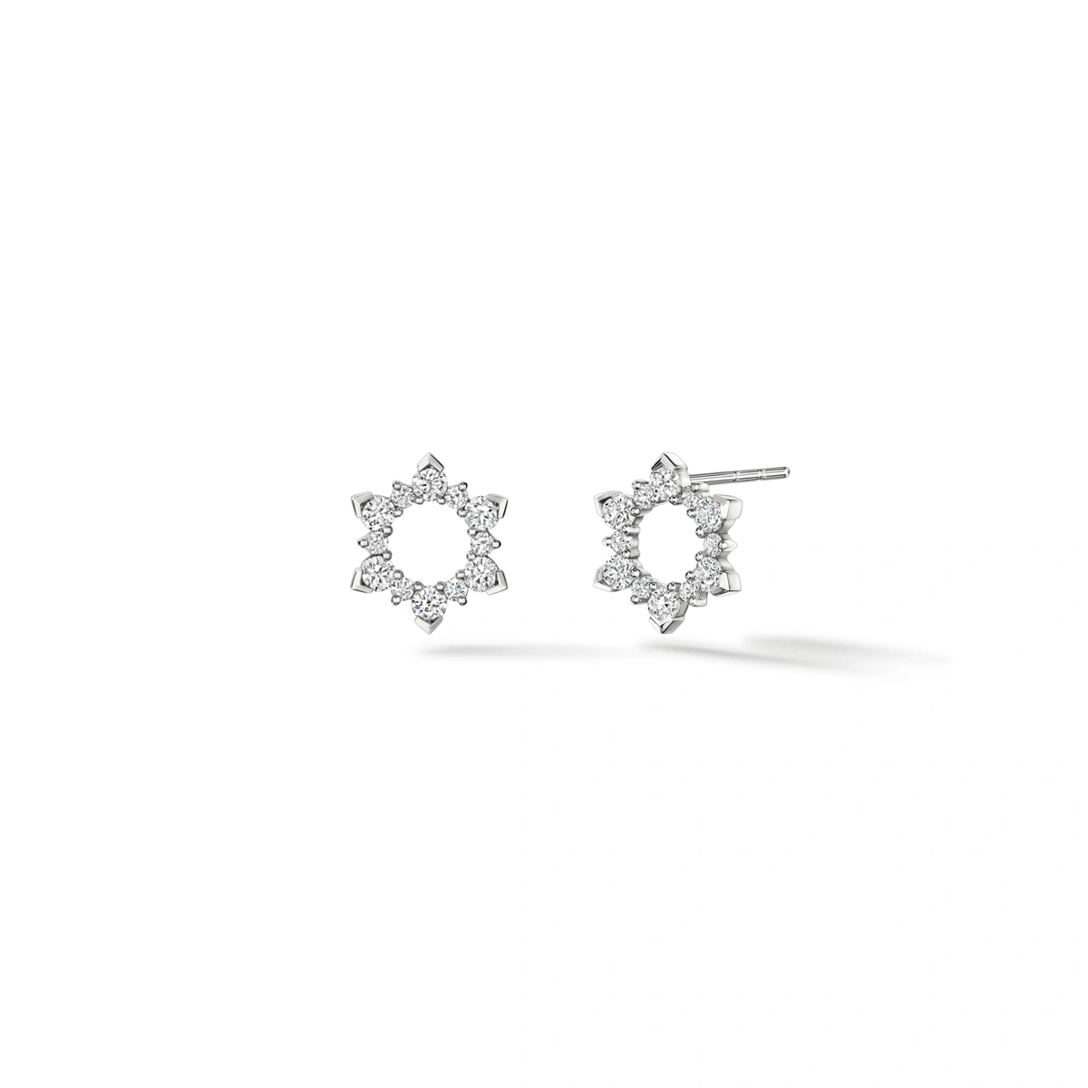 18K/750 White Gold diamond earrings