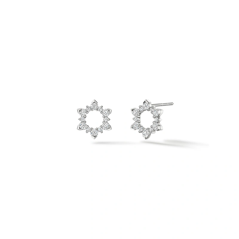18K/750 White Gold diamond earrings