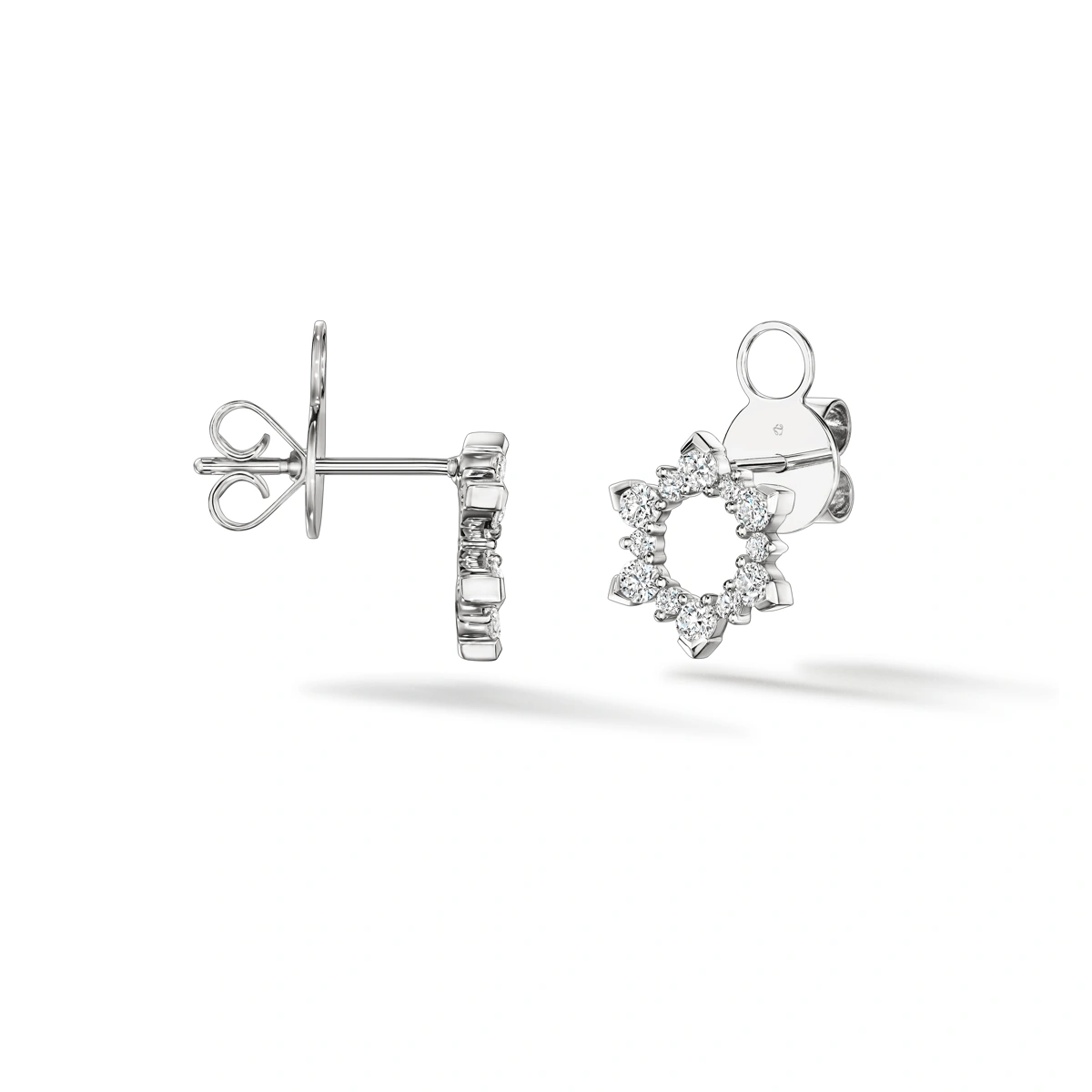 18K/750 White Gold diamond earrings
