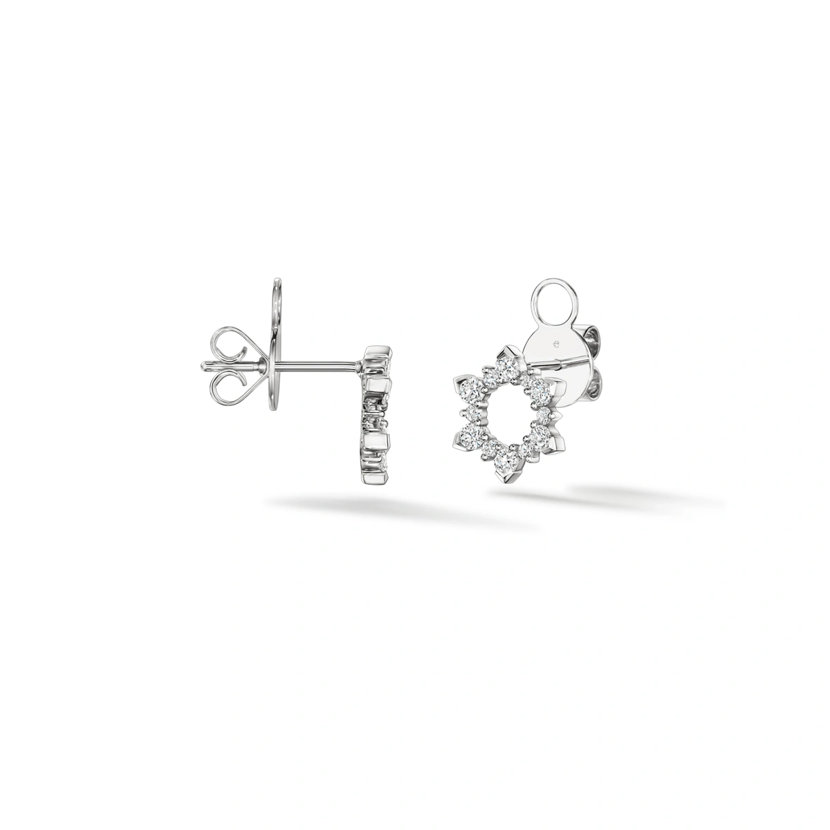 18K/750 White Gold diamond earrings