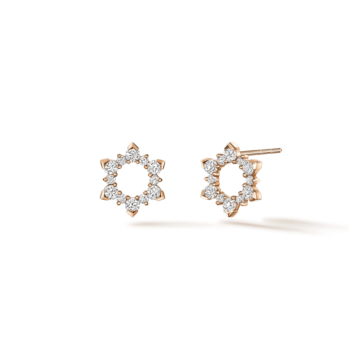 18K/750 Rose Gold diamond earrings