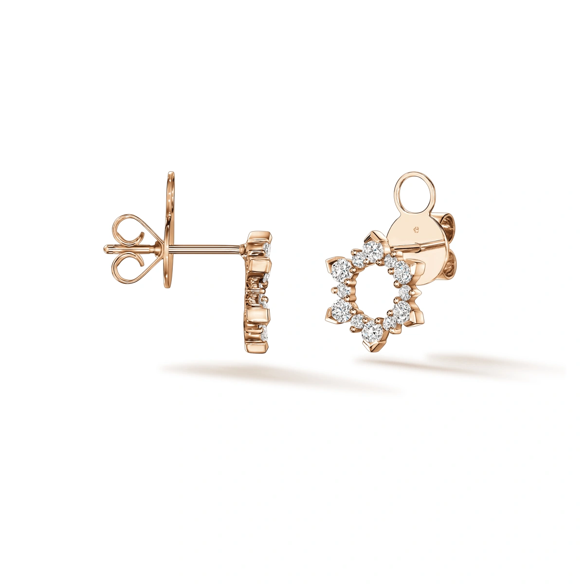 18K/750 Rose Gold diamond earrings