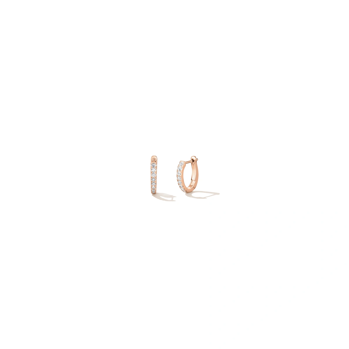 18K/750 Rose Gold diamond earrings