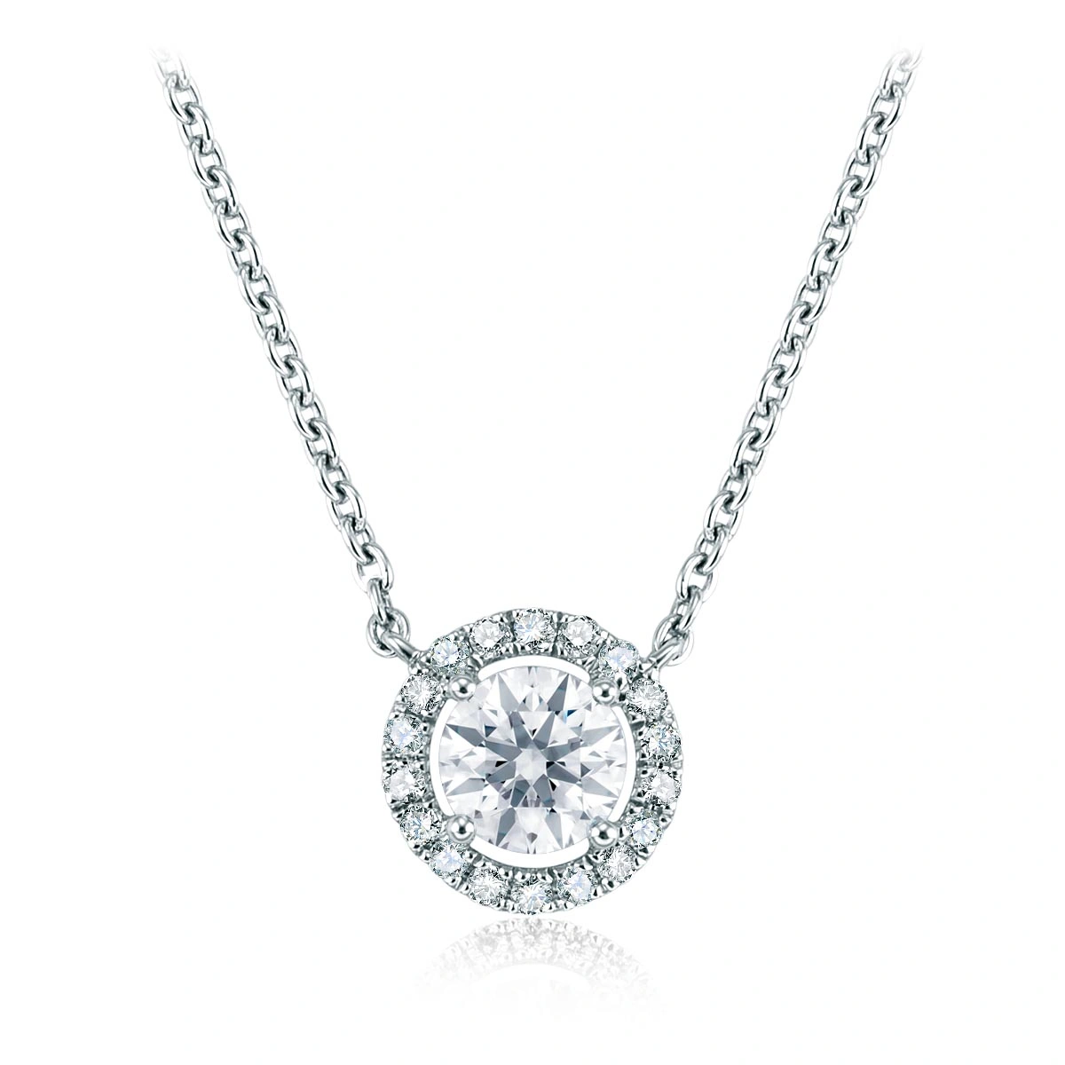 Pt950 Platinum diamond necklace