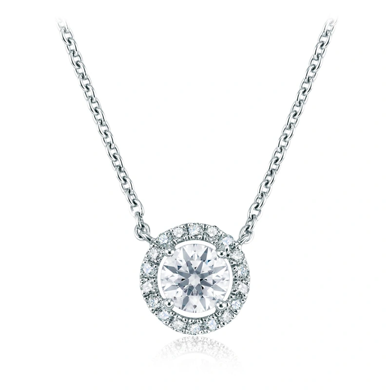 Pt950 Platinum diamond necklace
