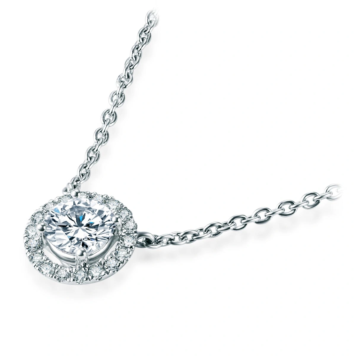 Pt950 Platinum diamond necklace