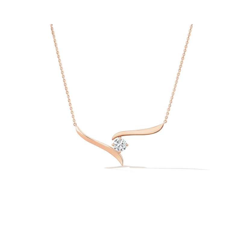 18K/750 Rose Gold diamond necklace
